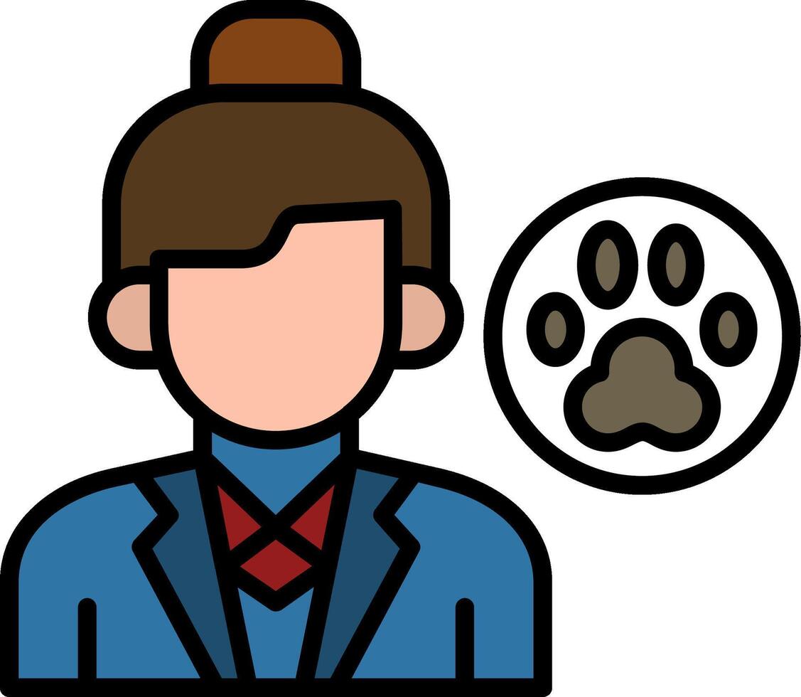 Assistant Line Filled Icon vector