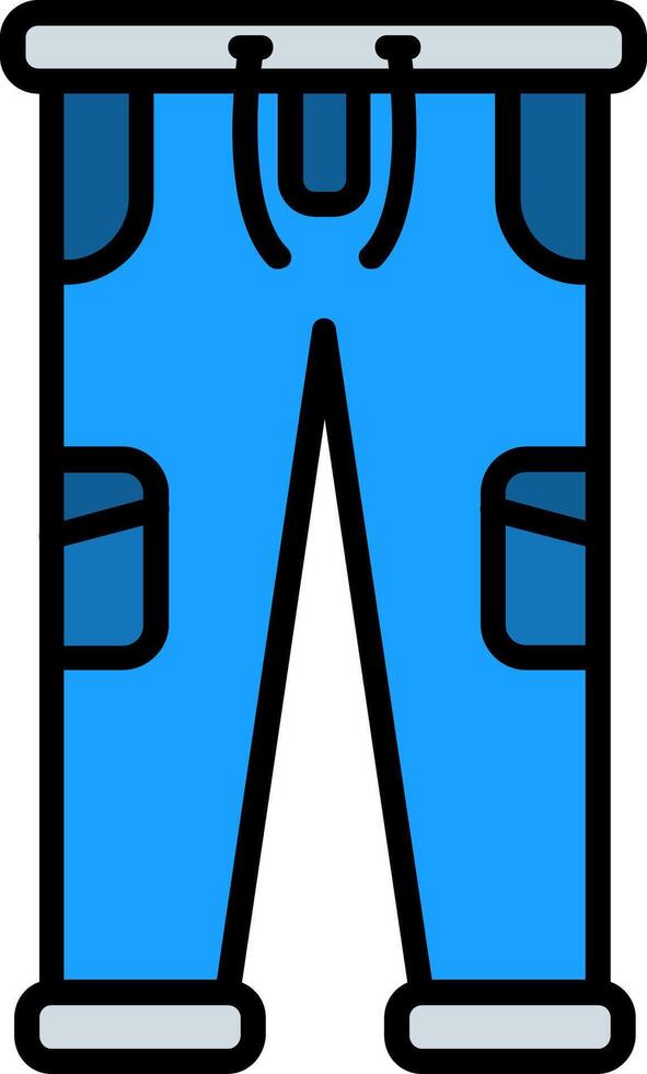 Pants Line Filled Icon vector