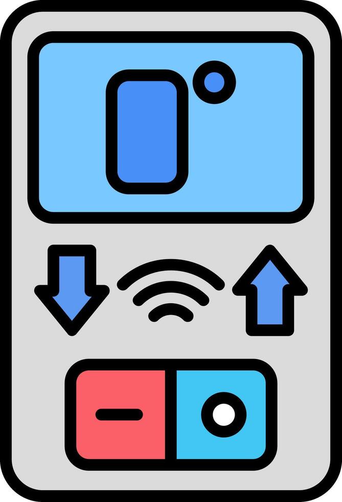 Thermostat Line Filled Icon vector