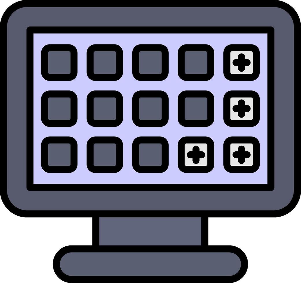 Apps Line Filled Icon vector