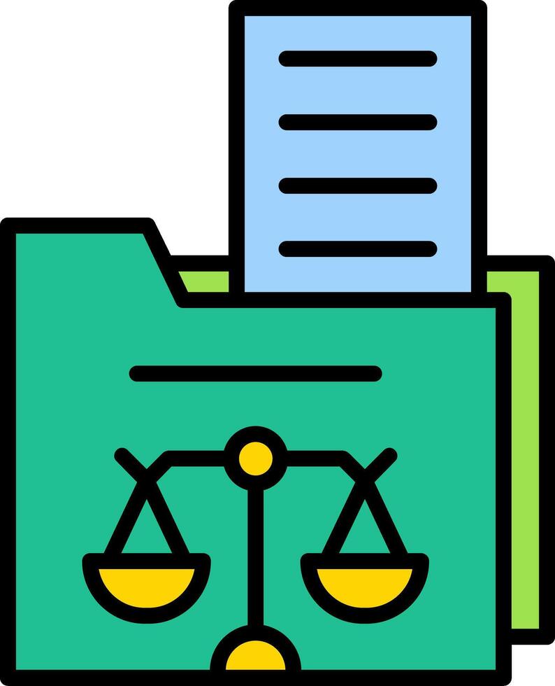 Folder Line Filled Icon vector