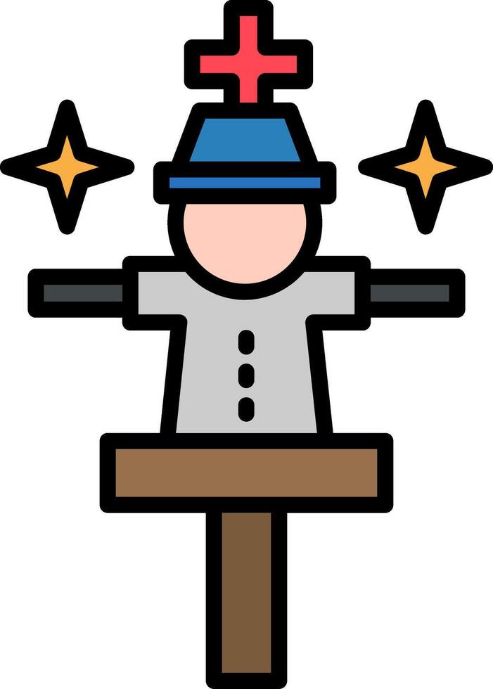 Hand Puppet Line Filled Icon vector