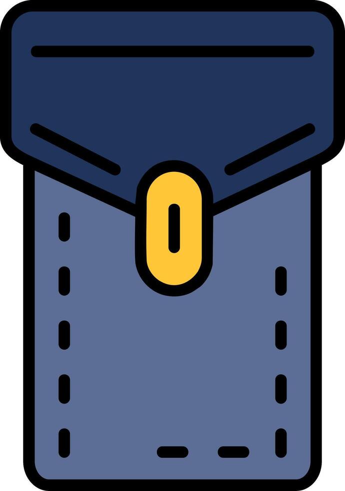 Pocket Line Filled Icon vector