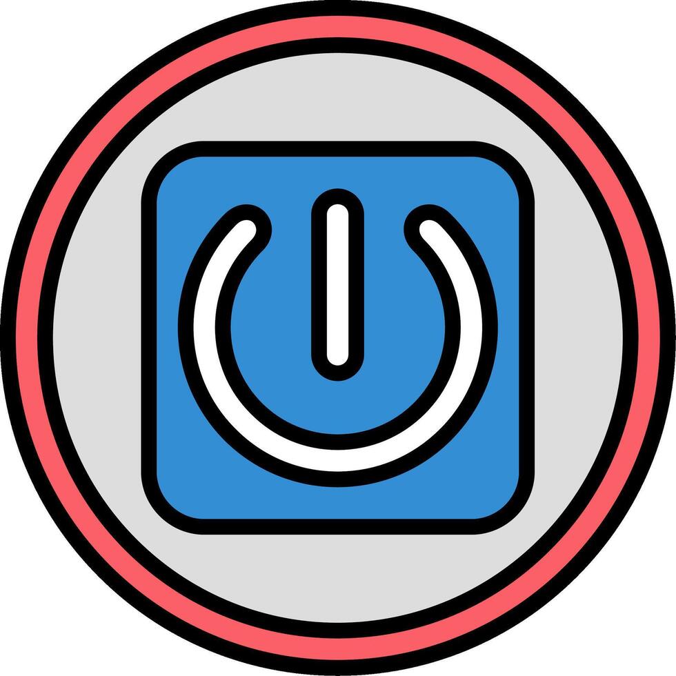 Power Line Filled Icon vector