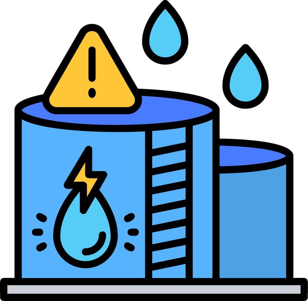 Reservoir Line Filled Icon vector