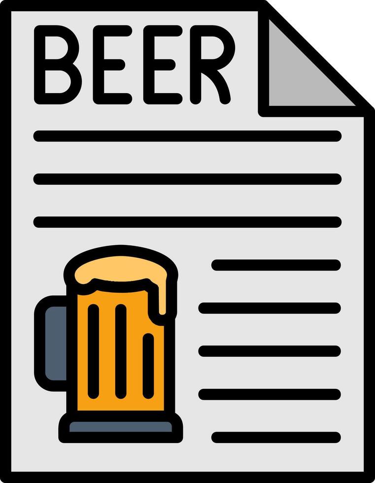 Sheet Line Filled Icon vector