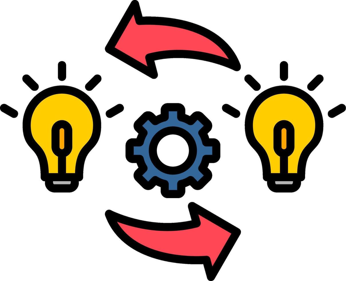 Development Line Filled Icon vector