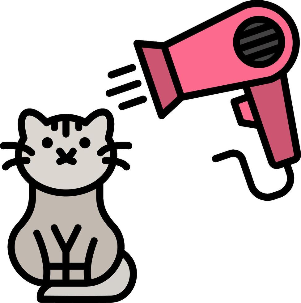 Dryer Line Filled Icon vector