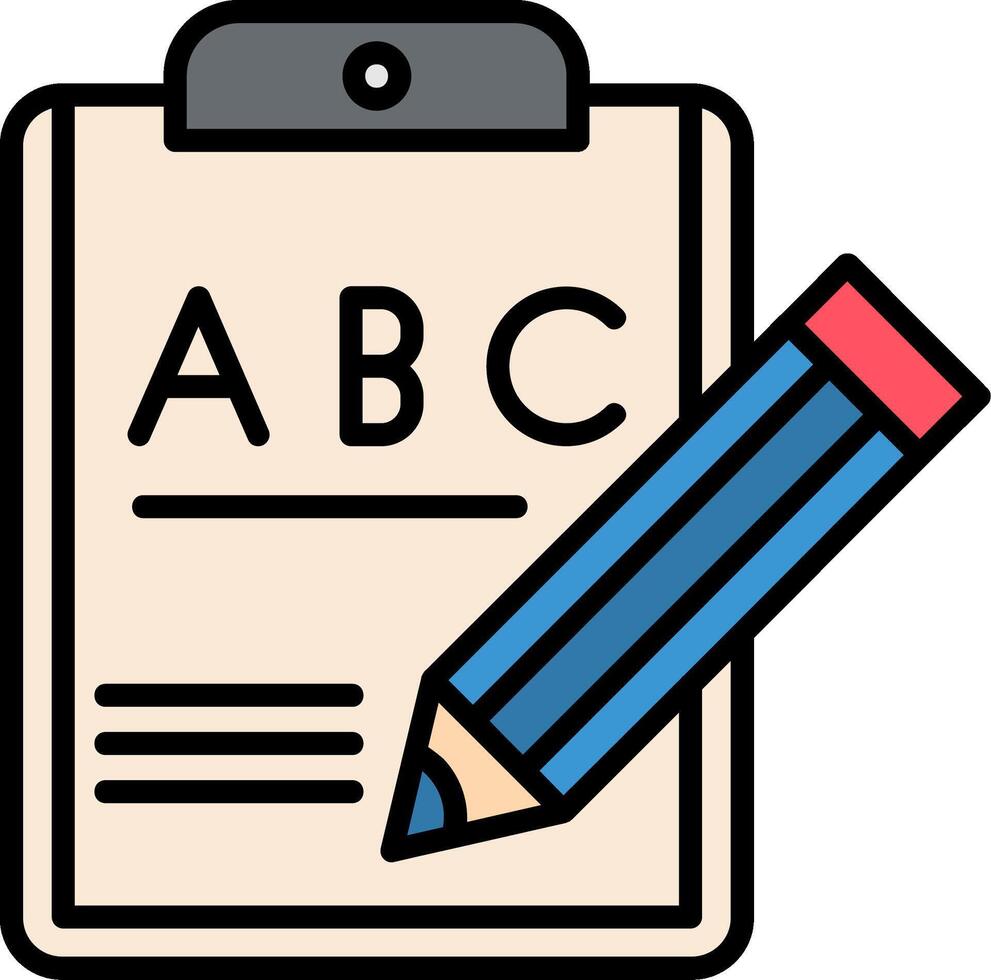 Clipboard Line Filled Icon vector