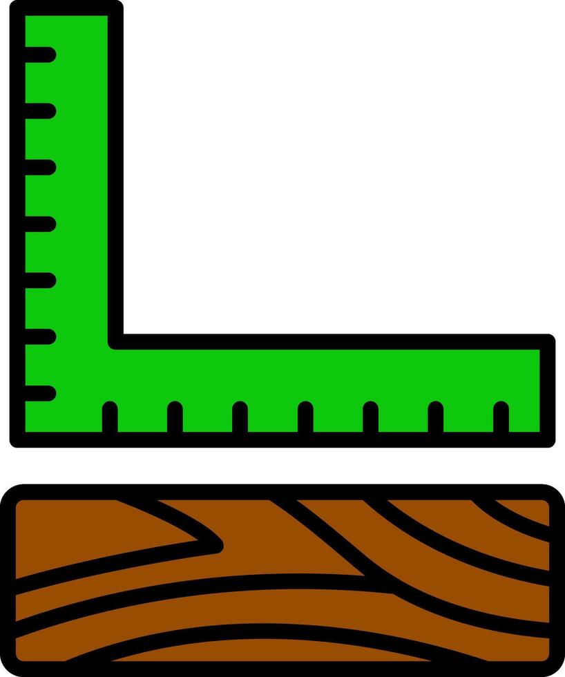 Ruler Line Filled Icon vector