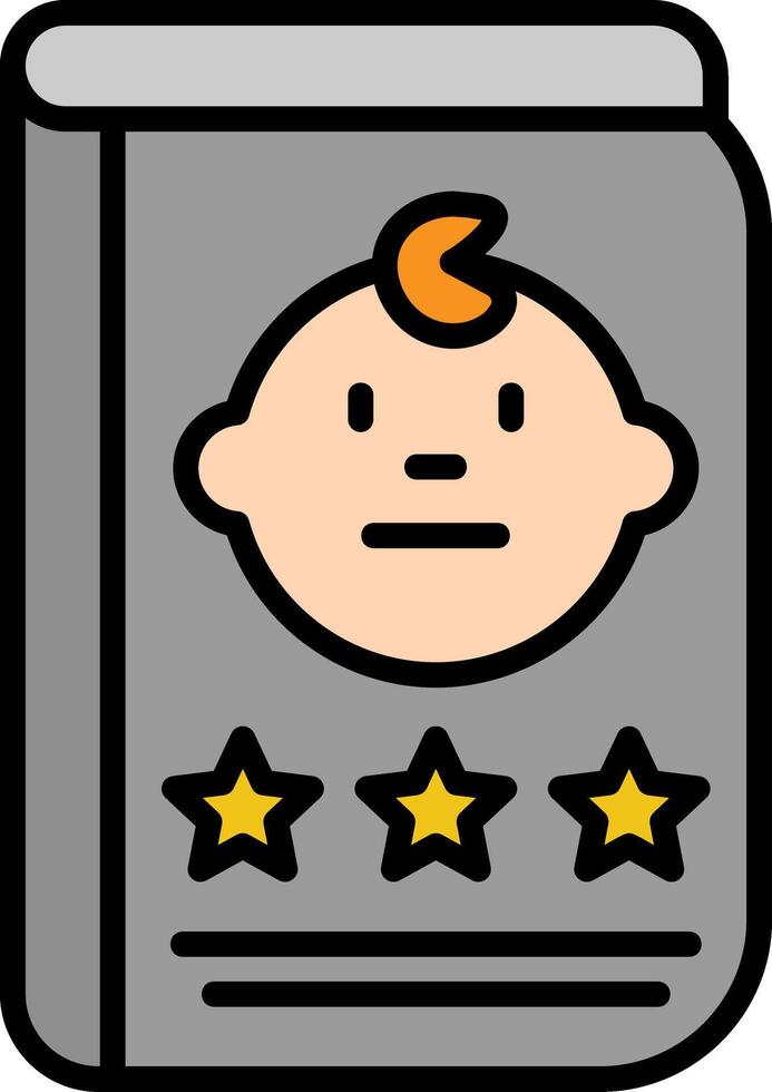 Book Line Filled Icon vector