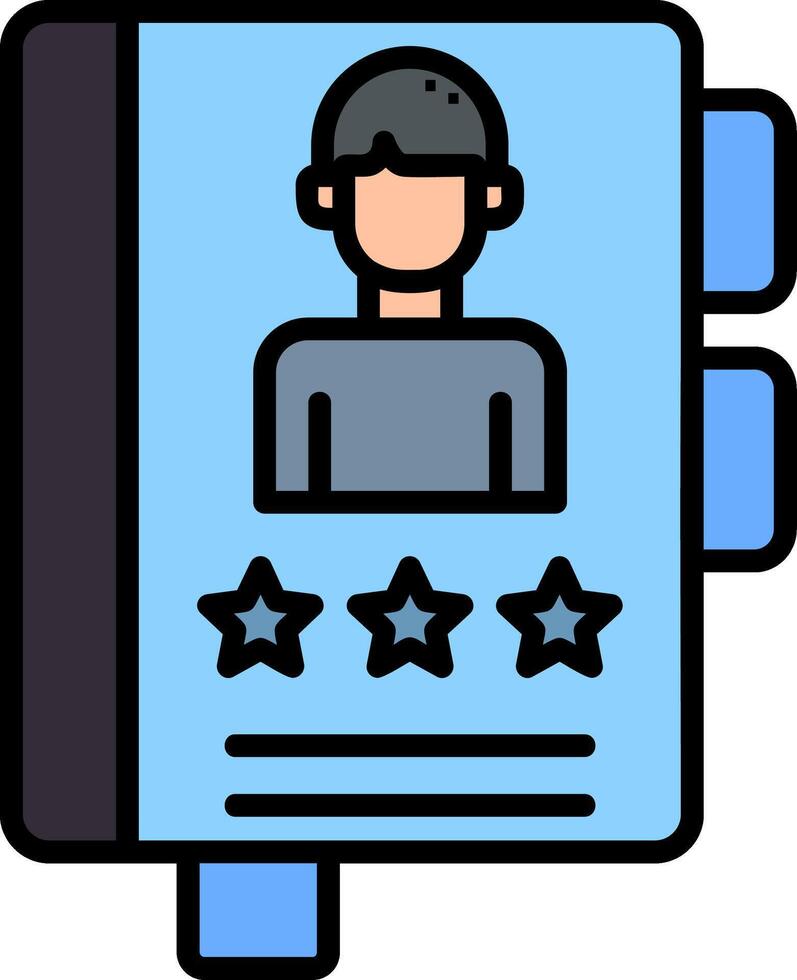 Agenda Line Filled Icon vector