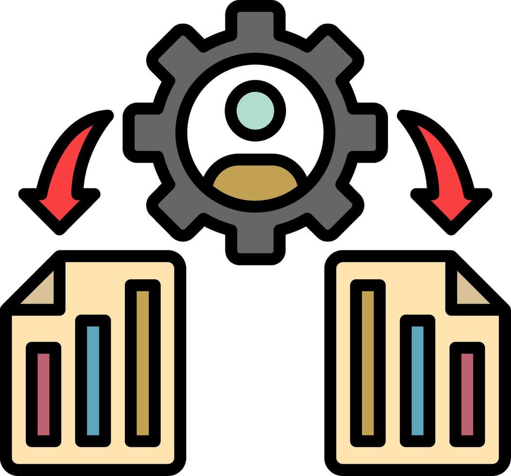 Framework Line Filled Icon vector