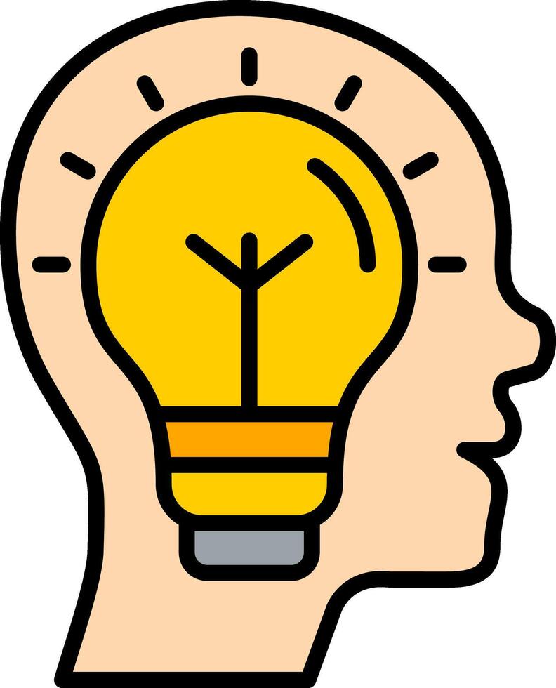 Knowledge Line Filled Icon vector