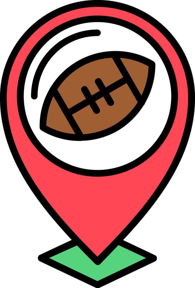 Location Line Filled Icon vector