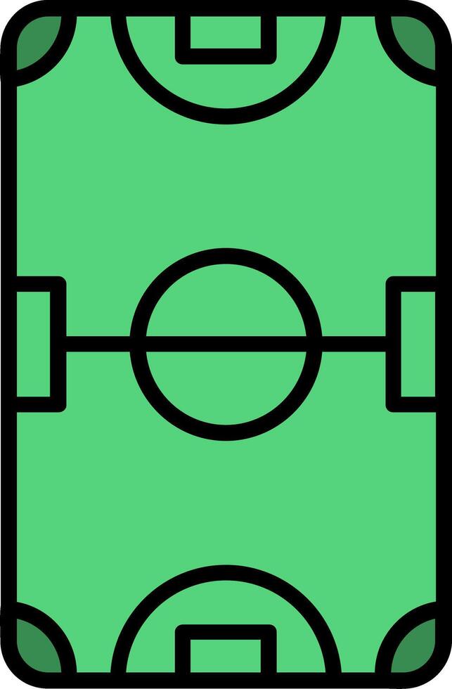 Field Line Filled Icon vector