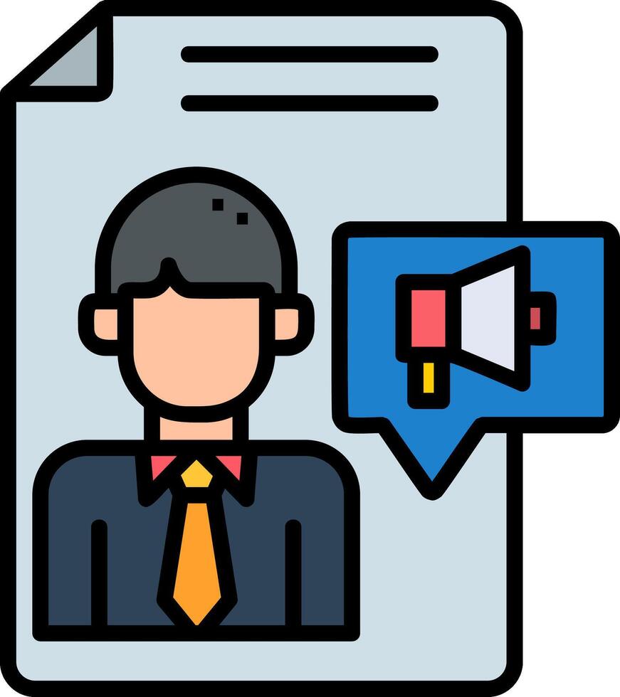 Promotion Line Filled Icon vector