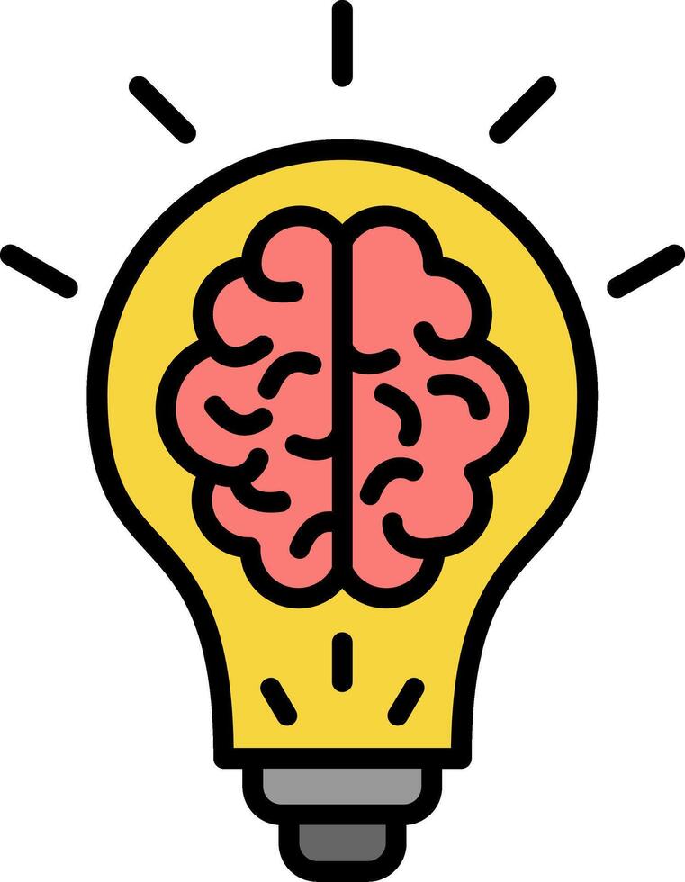 Brainstorming Line Filled Icon vector