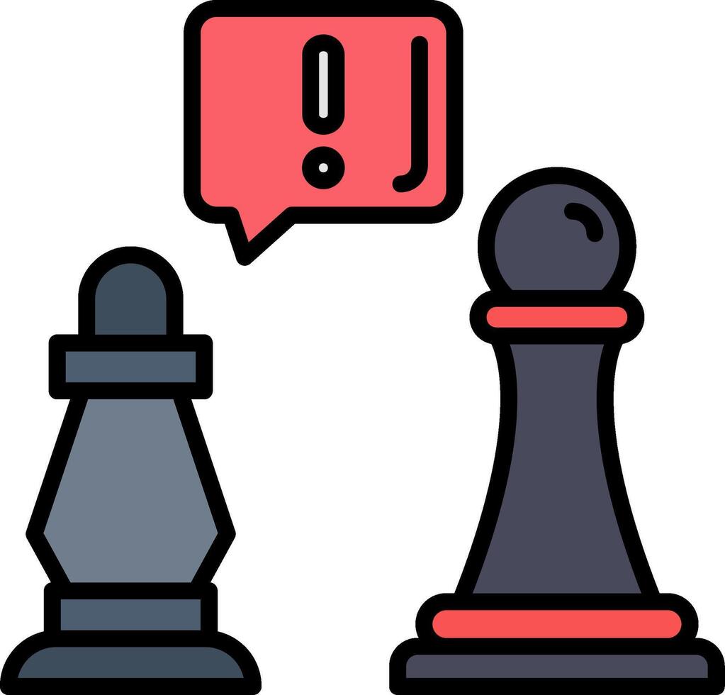 Checkmate Line Filled Icon vector