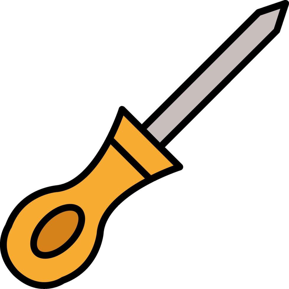Awl Line Filled Icon vector