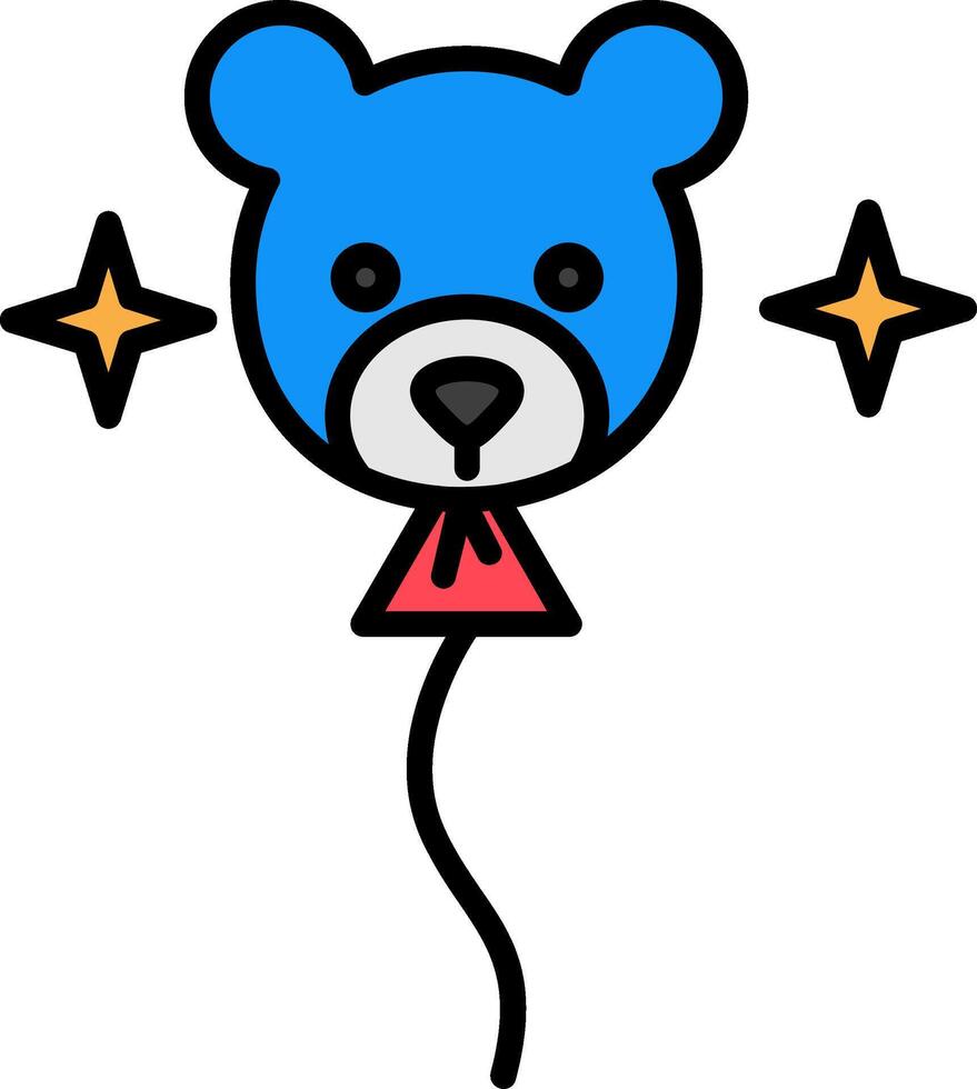 Balloon Line Filled Icon vector