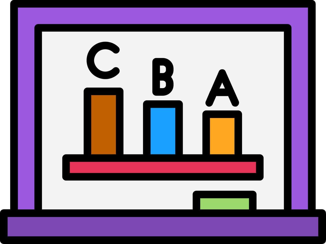 Statistics Line Filled Icon vector