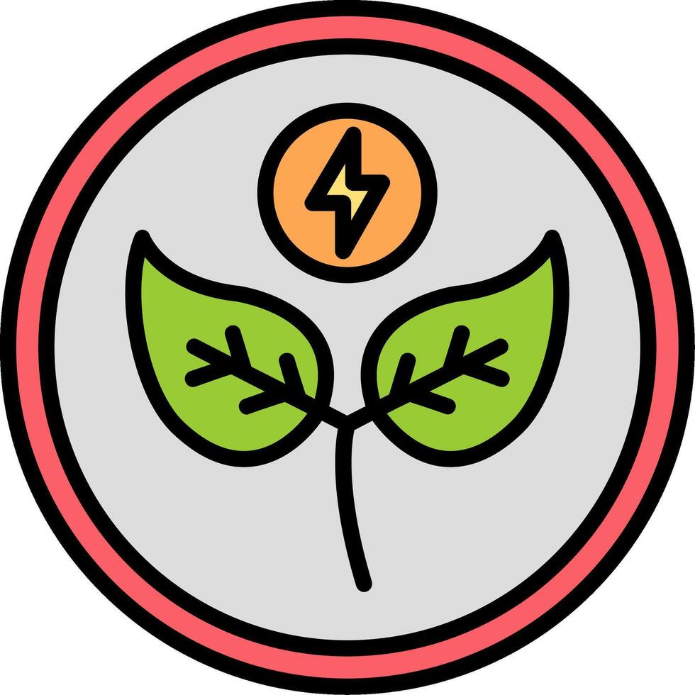 Eco Energy Line Filled Icon vector