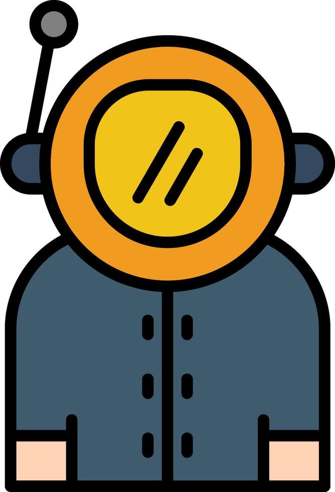 Astronaut Line Filled Icon vector