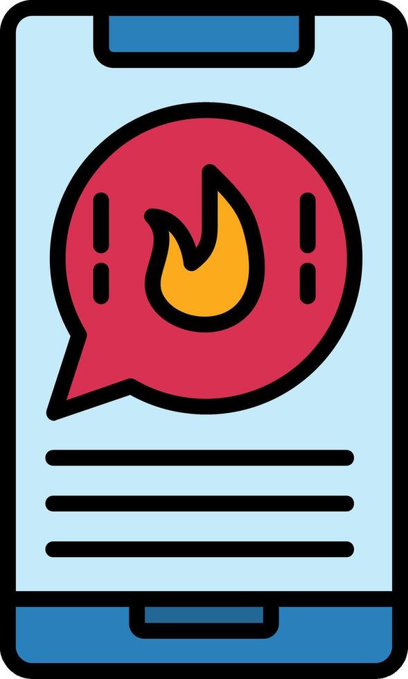 Call Line Filled Icon vector