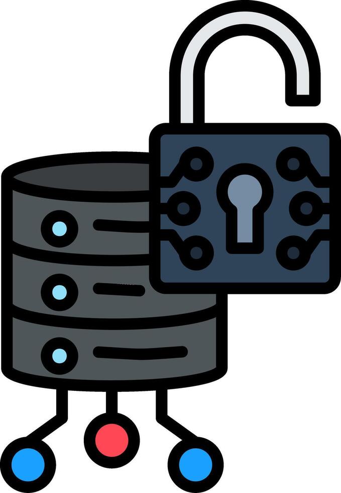 Server Line Filled Icon vector