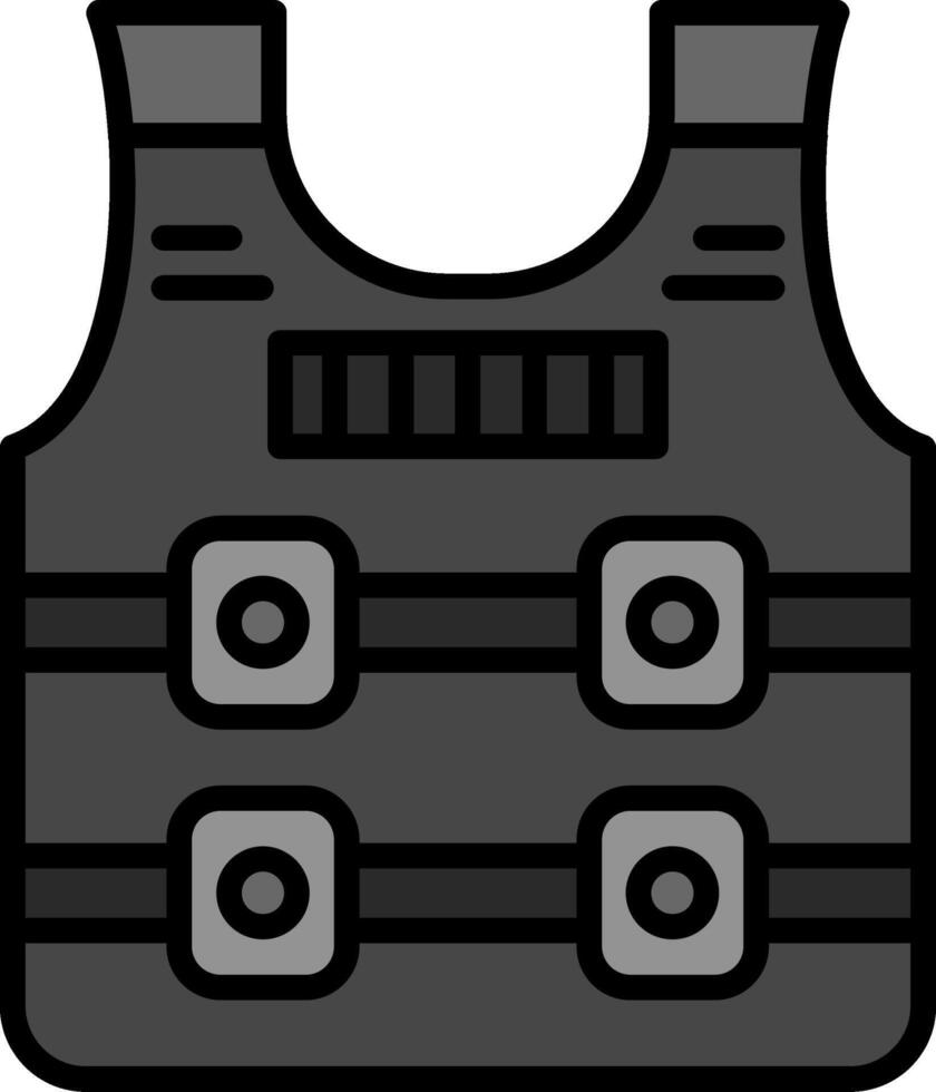 Armour Line Filled Icon vector
