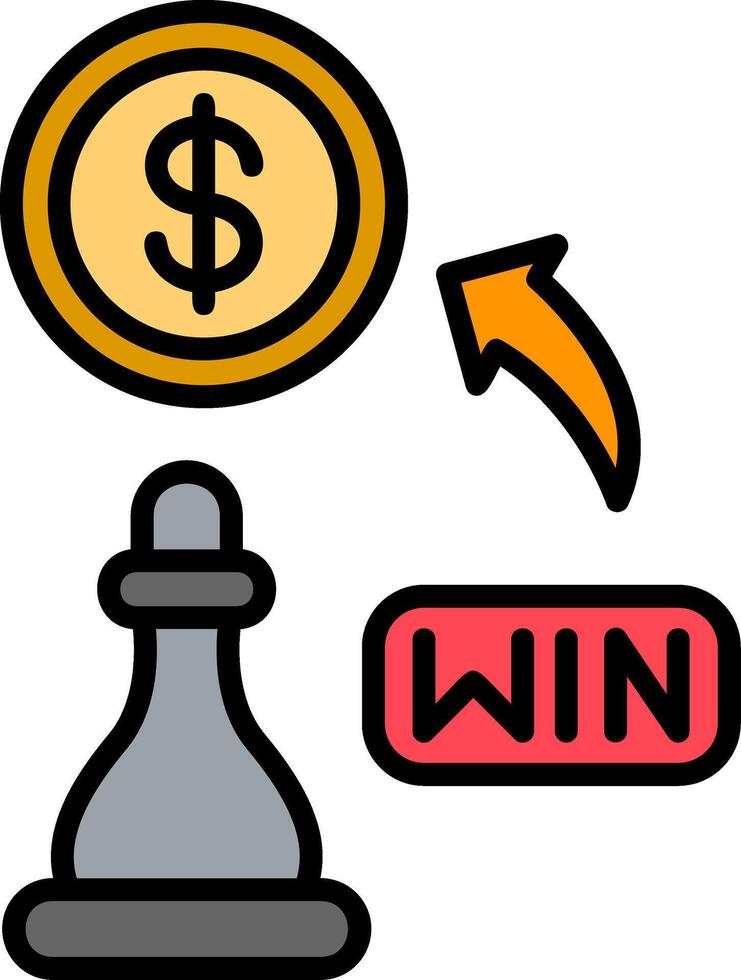 Strategy Line Filled Icon vector