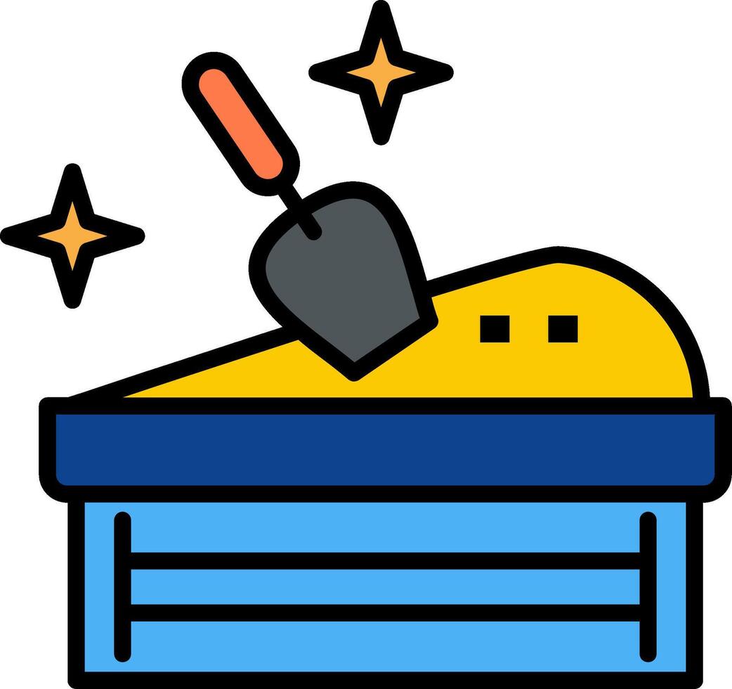 Sandbox Line Filled Icon vector