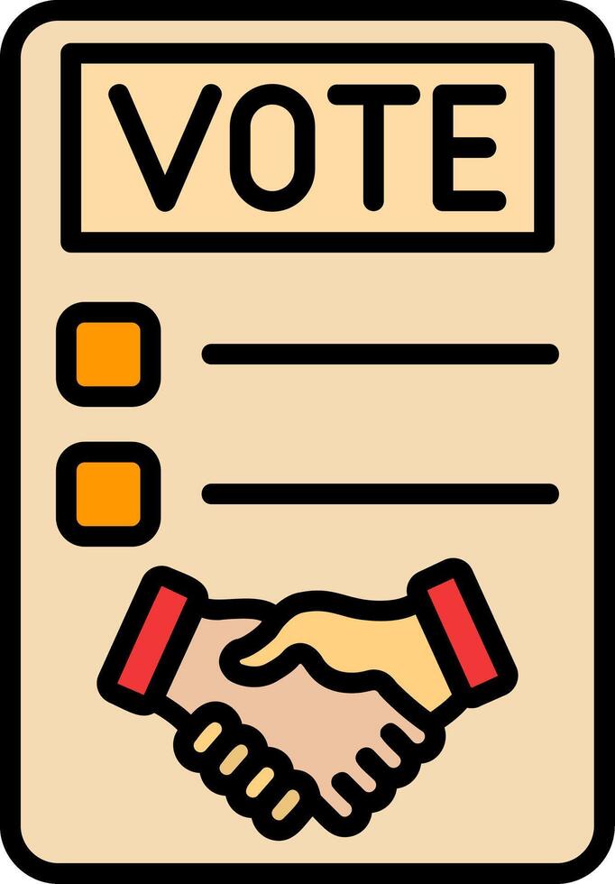 Agreement Line Filled Icon vector