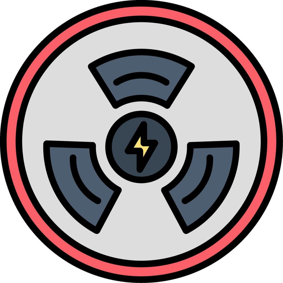 Nuclear Line Filled Icon vector