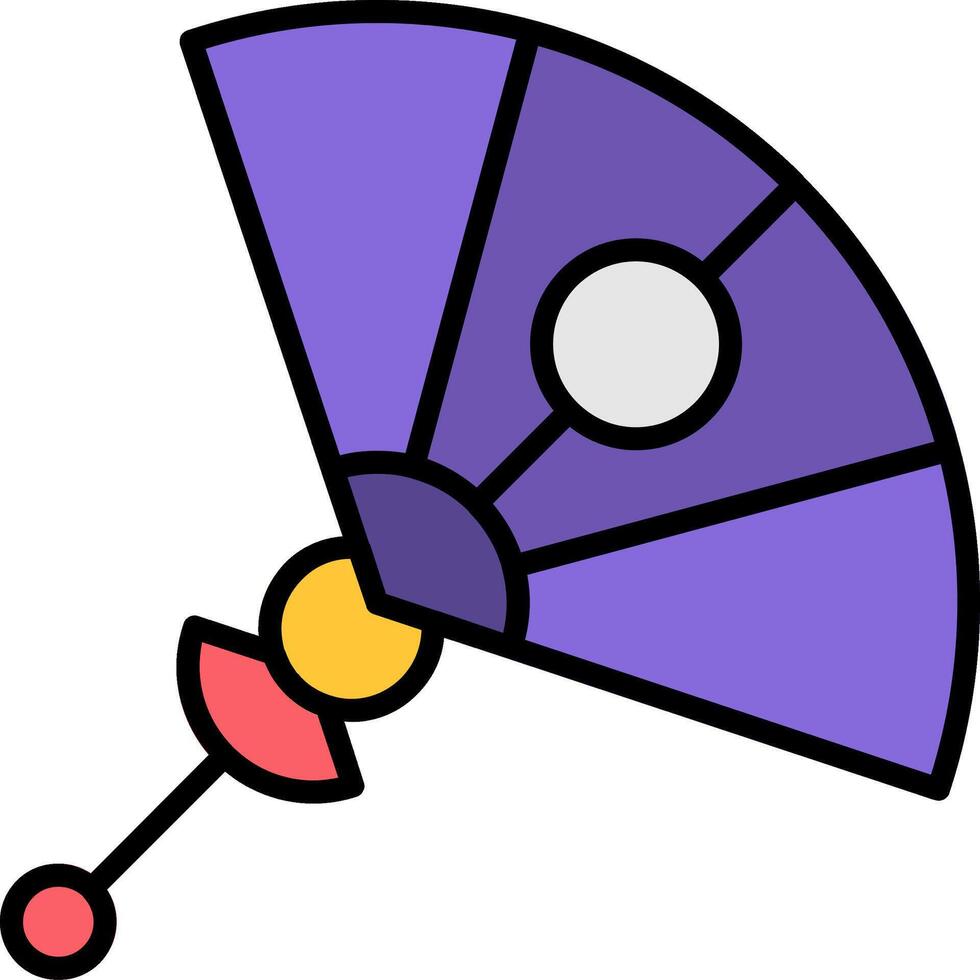 Fan Line Filled Icon vector