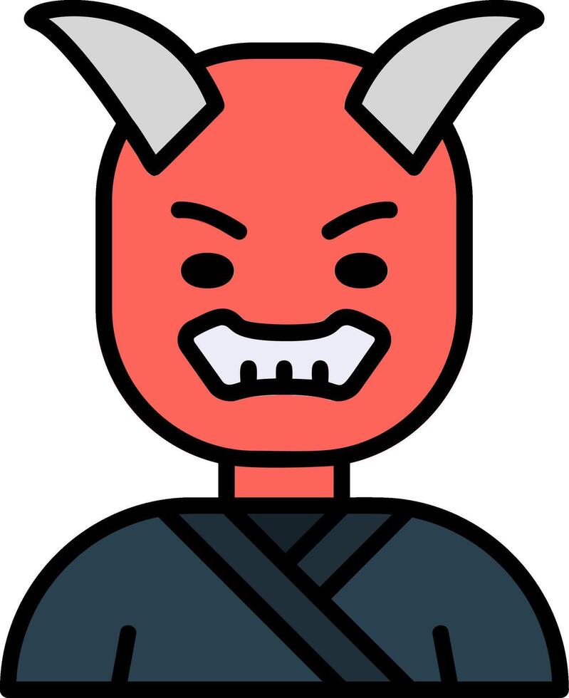 Hannya Line Filled Icon vector