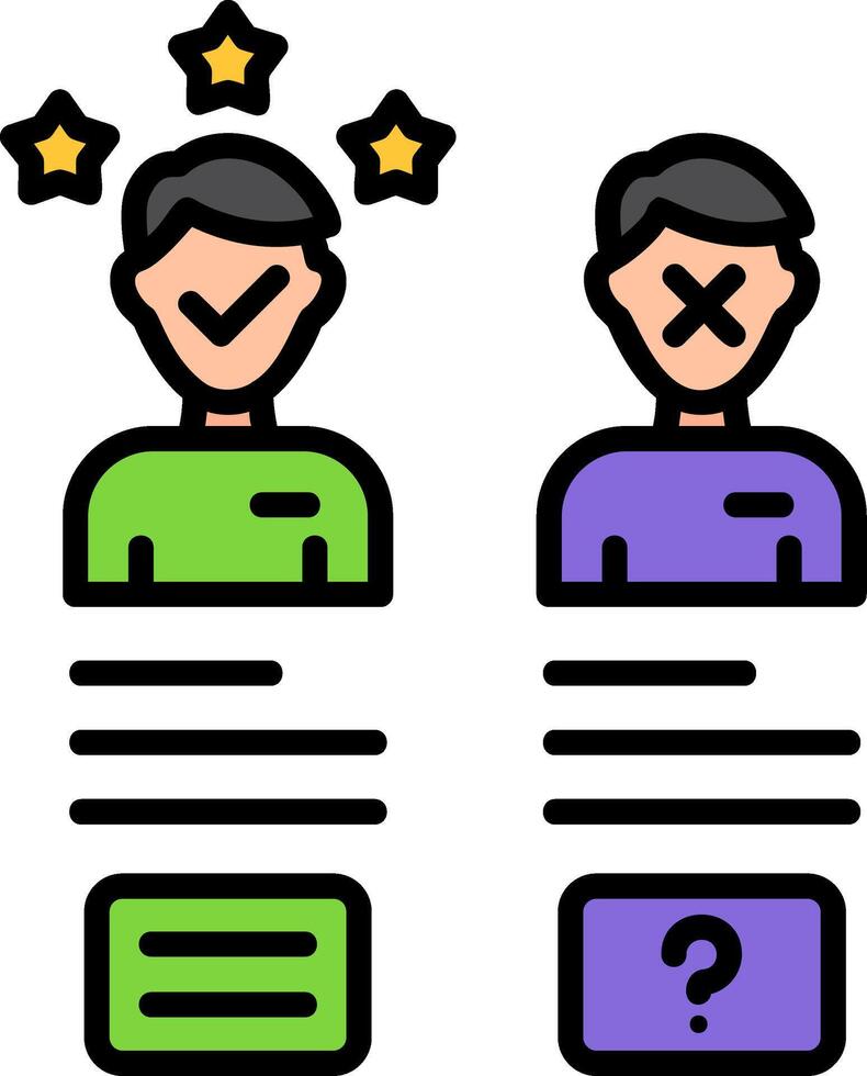 Candidate Line Filled Icon vector