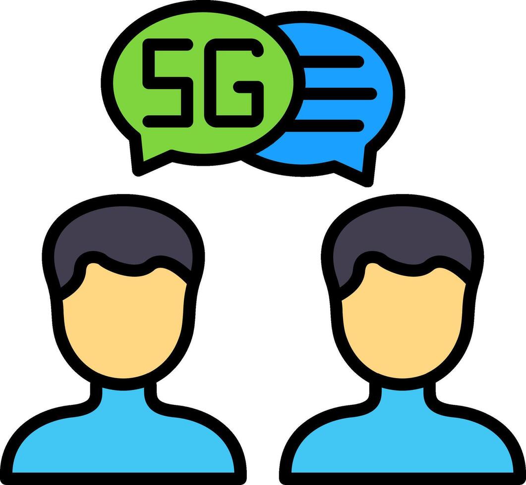 Commuication Line Filled Icon vector