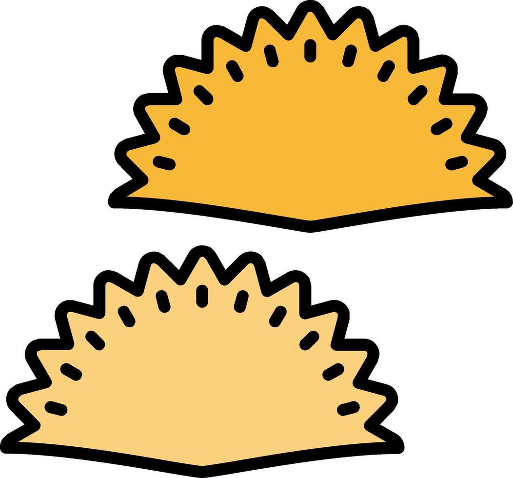 Gyoza Line Filled Icon vector