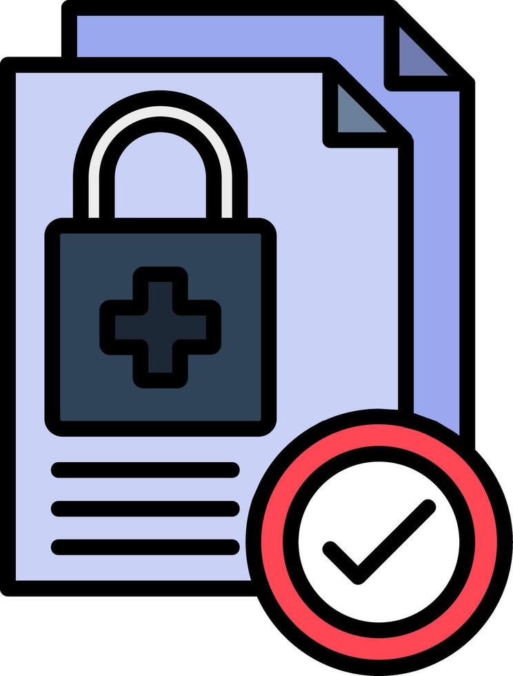 Privacy Policy Line Filled Icon vector
