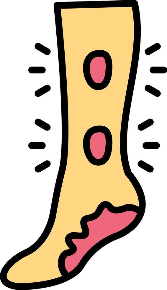Ulcer Line Filled Icon vector