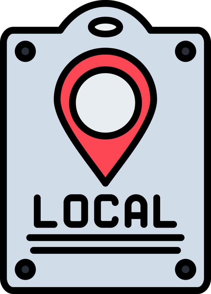 Local Product Line Filled Icon vector