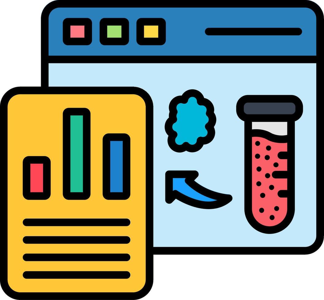 Website Line Filled Icon vector