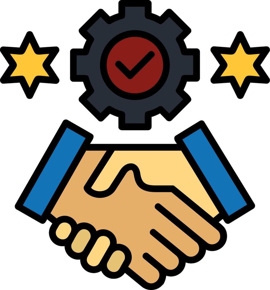 Dedication Line Filled Icon vector