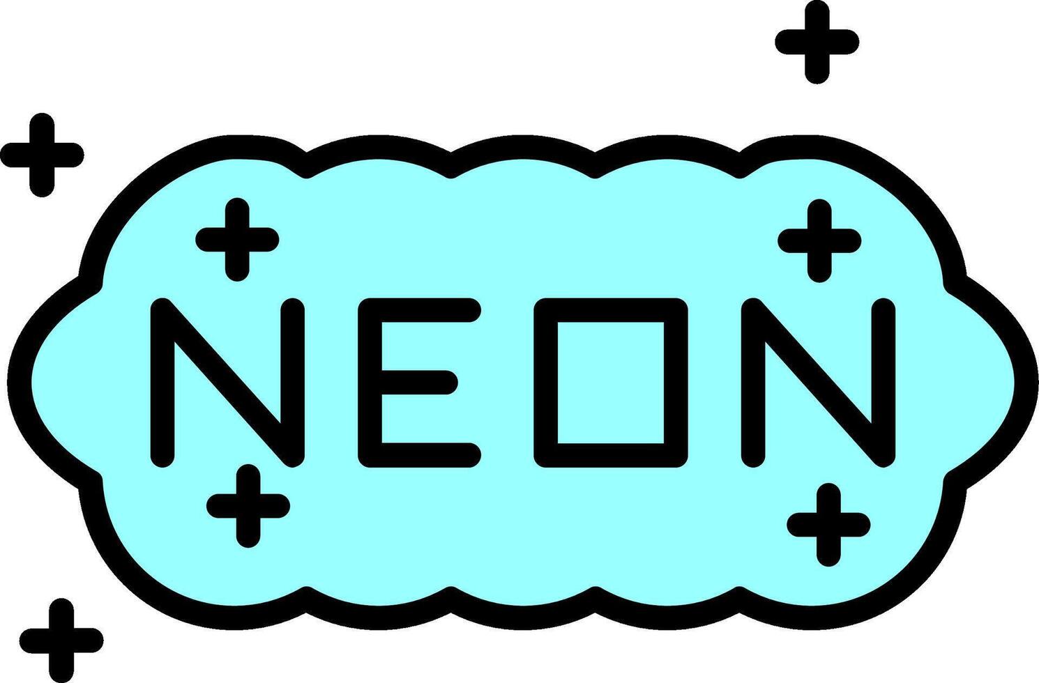 Neon Line Filled Icon vector