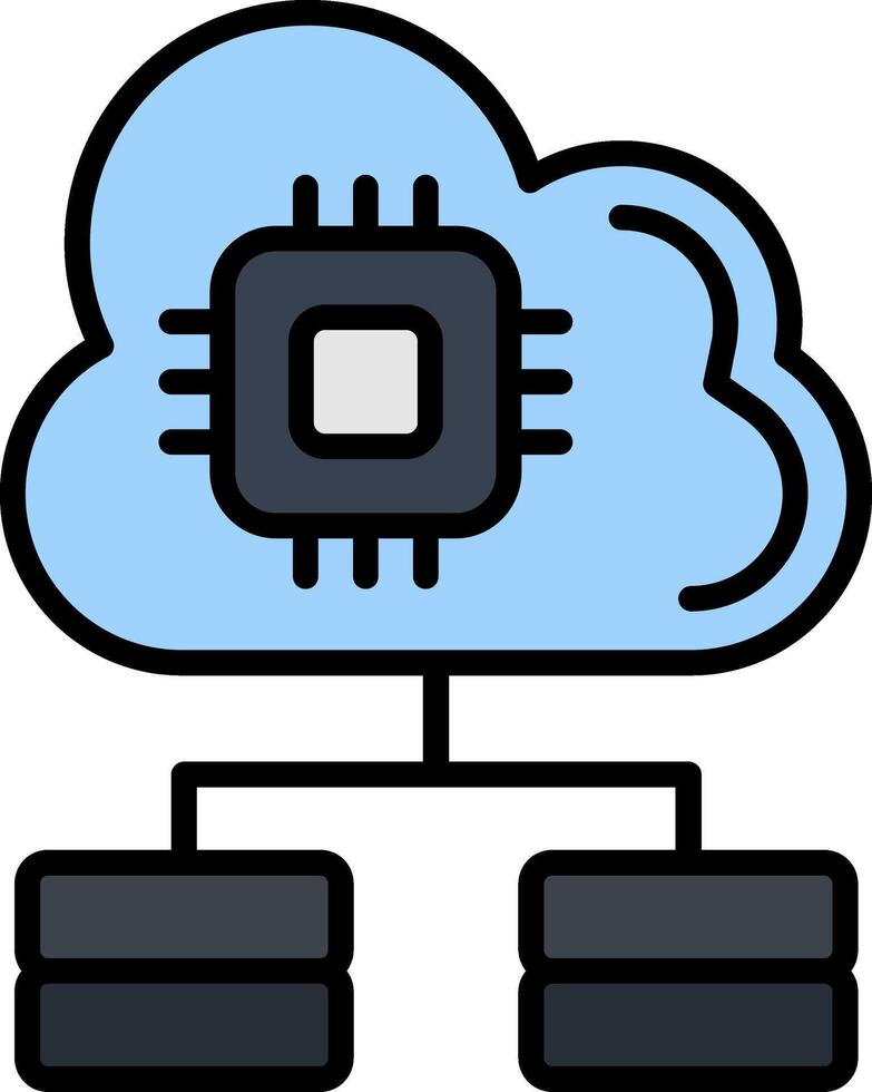 Multiple Line Filled Icon vector