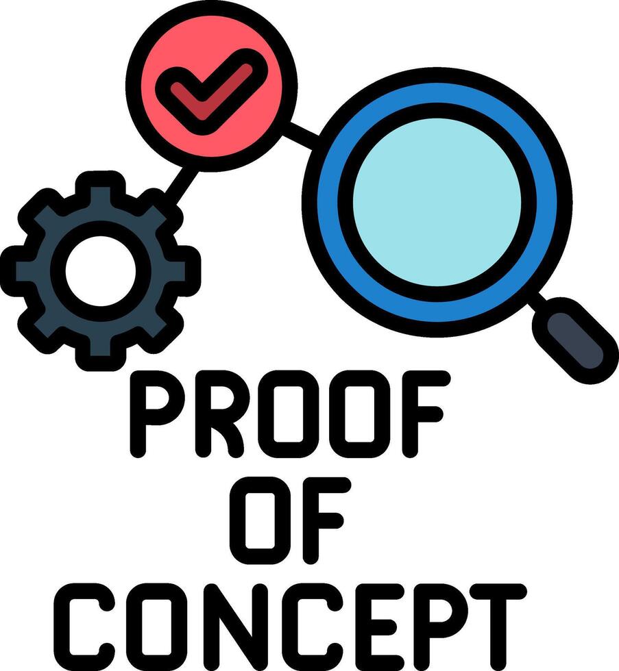 Proof Of Concept Line Filled Icon vector