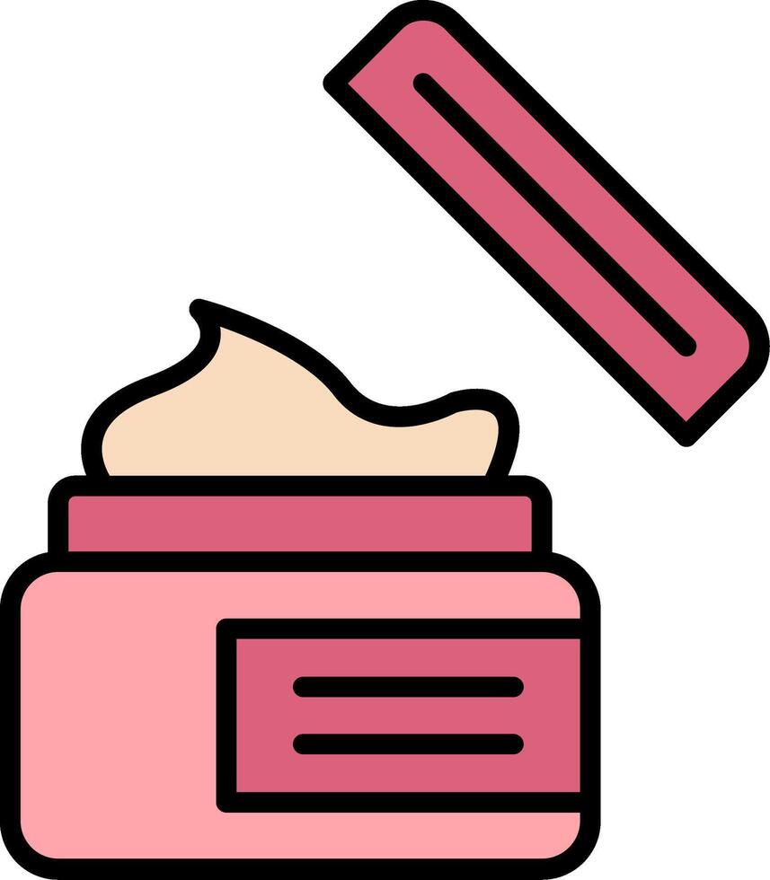 Skin Care Line Filled Icon vector
