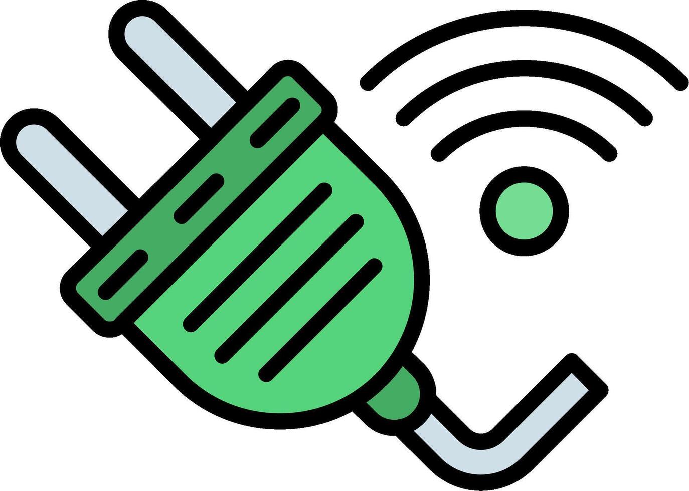Smart Plug Line Filled Icon vector